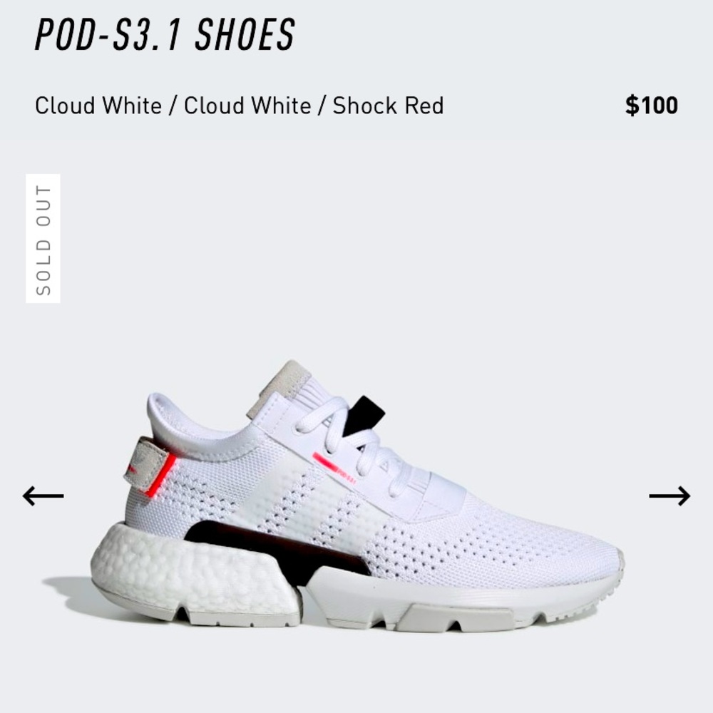 Adidas POD-S3.1 Shoes Women’s Size 6 NWT